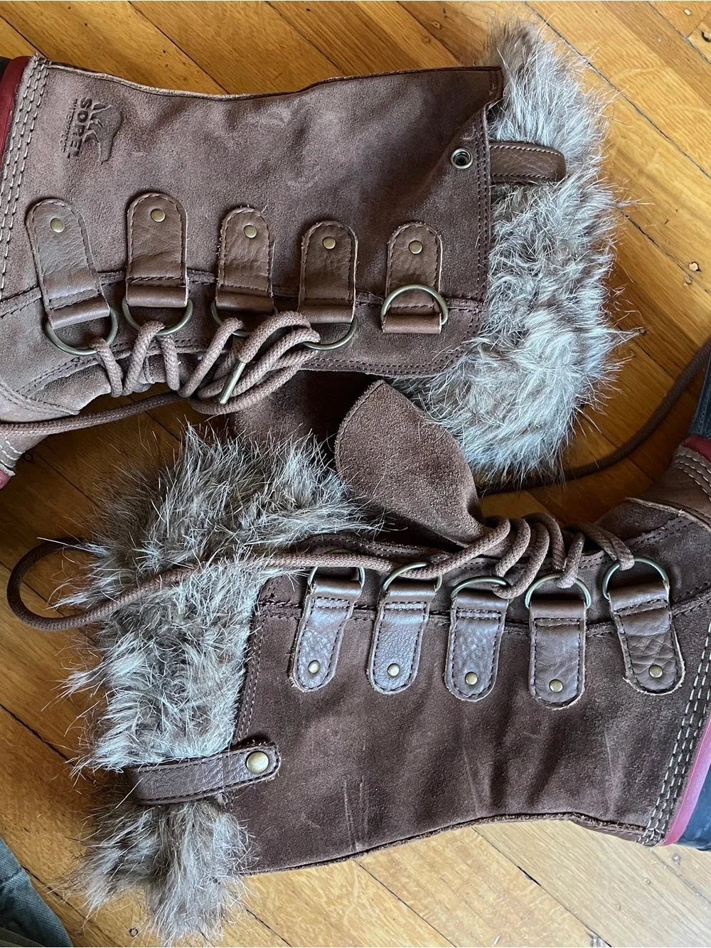 Sorel Joan of Arctic Brown Suede Waterproof Women's Winter snow Boots 8 39 ski